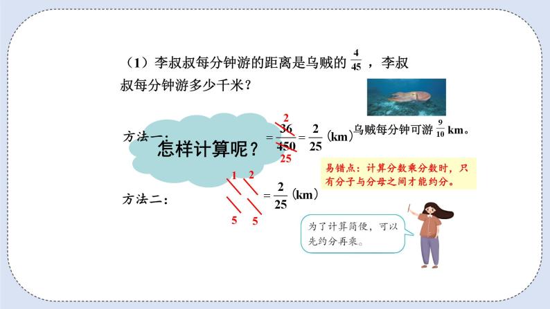 人教版数学六年级上册 1.4 分数乘分数 课件04