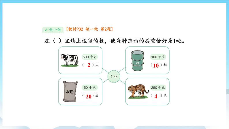 人教版数学三年级上册 3.5 吨的认识 课件07
