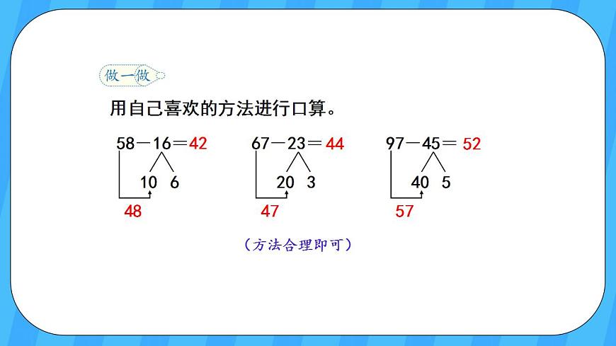 人教版數(shù)學(xué)三年級(jí)上冊(cè) 2.2《口算兩位數(shù)減兩位數(shù)》課件第6頁(yè)