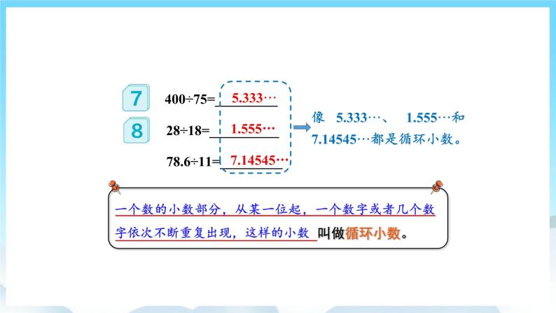 人教版数学五年级上册 3.6 循环小数 课件07