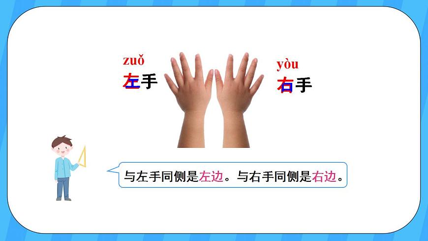 人教版數(shù)學(xué)一年級(jí)上冊(cè) 2.2《左、右》課件第3頁(yè)