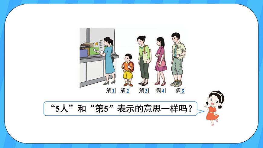 人教版數(shù)學(xué)一年級(jí)上冊(cè) 3.3《第幾》課件第6頁(yè)