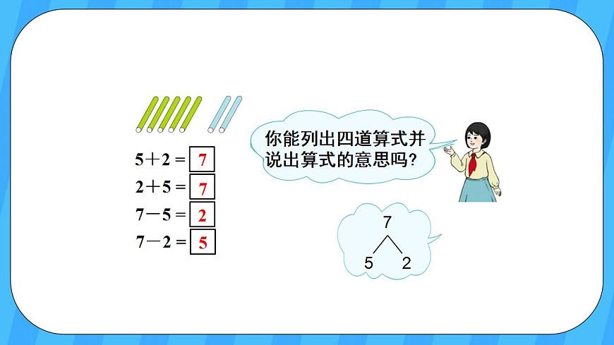 人教版數(shù)學一年級上冊 5.3《6和7的加減法》課件第6頁