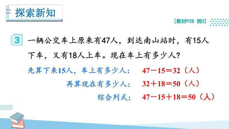 人教版小学数学2上 2《100以内的加法和减法（二）》3.连加、连减和加减混合 第2课时 加减混合 课件03