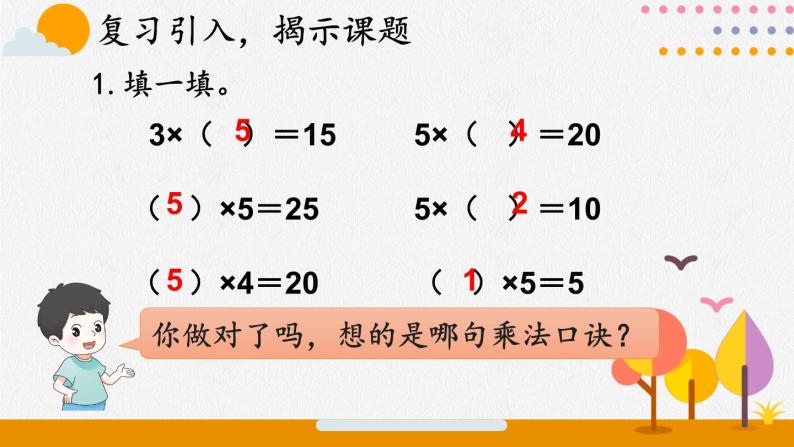 人教版小学数学2上 4《表内乘法（一）》2.2~6的乘法口诀 第2课时 2、3的乘法口诀 课件02