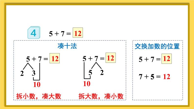 人教版小学数学1上 8《20以内的进位加法》第4课时 5、4、3、2加几 课件04