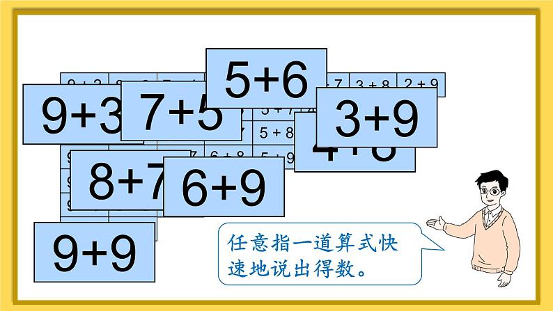 人教版小学数学1上 8《20以内的进位加法》整理和复习 课件第8页