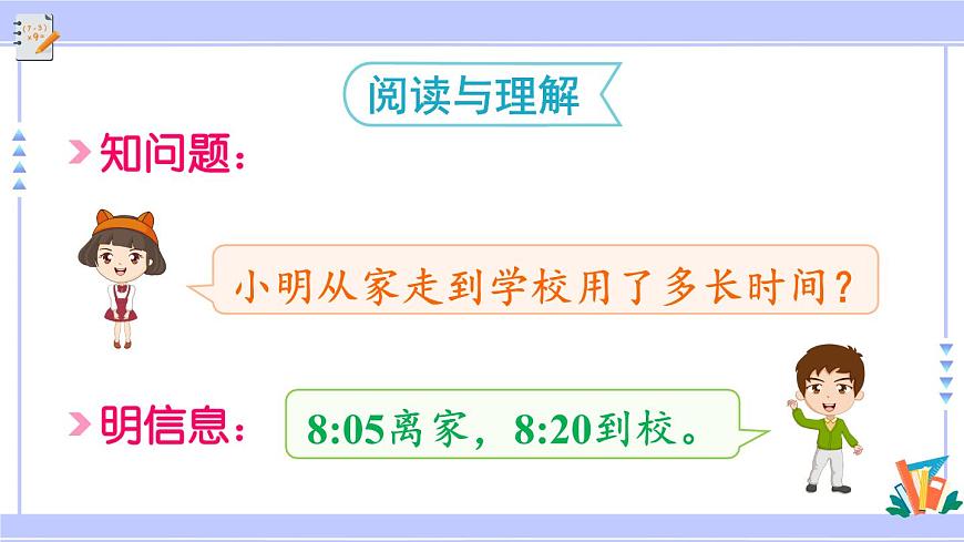 人教版小學(xué)數(shù)學(xué)3上 1《時、分、秒》第3課時 計算經(jīng)過時間 課件第5頁