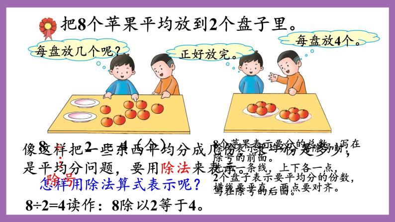 冀教版数学二年级上册 5.2《认识除法》课件04