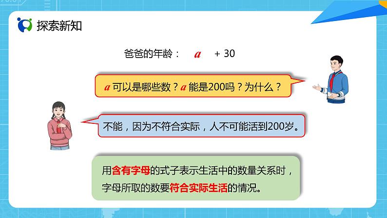 【核心素养目标】人教版小学数学五年级上册 5.1《用字母表示数(1)》课件+教案+同步分层作业(含教学反思和答案)06