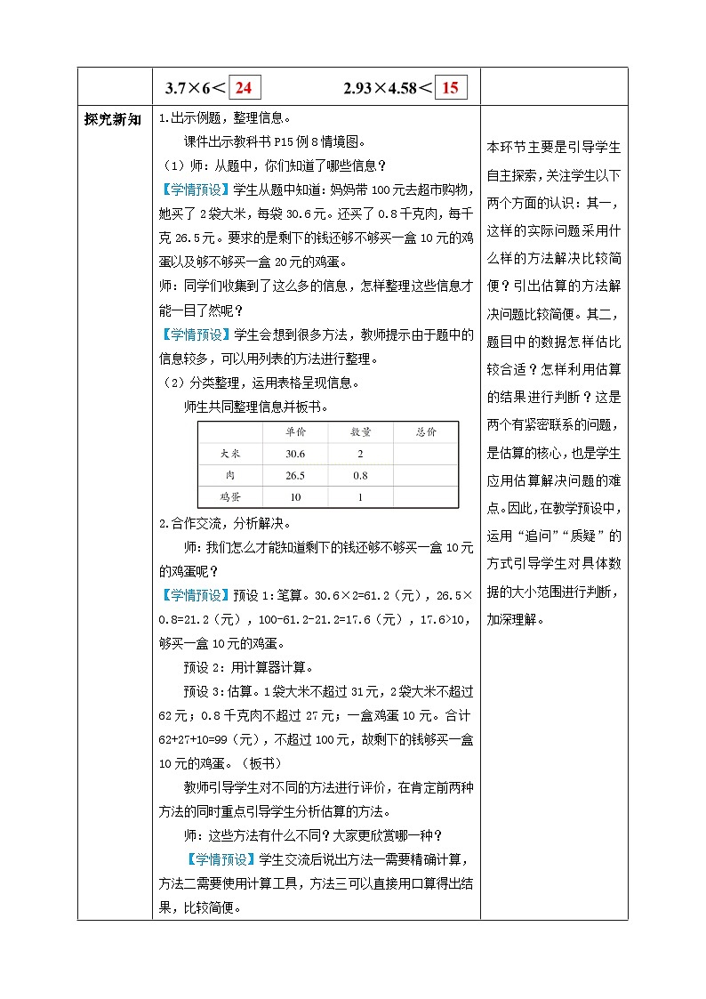 【核心素养】人教版数学五年级上册-1.7 用估算解决小数问题 课件+教案+学案+分层作业(含教学反思和答案)02