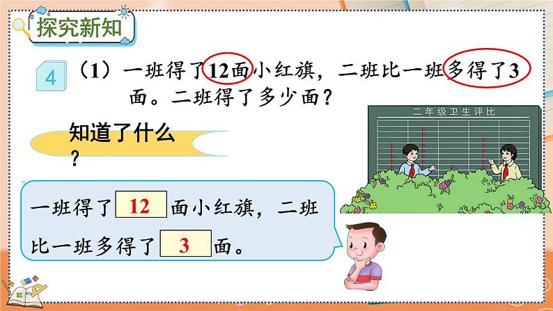 第二单元 100以内的加法和减法(二) 2.2.4 求比一个数多(少)几的数是多少 人教数2上【课件+教案+习题】03