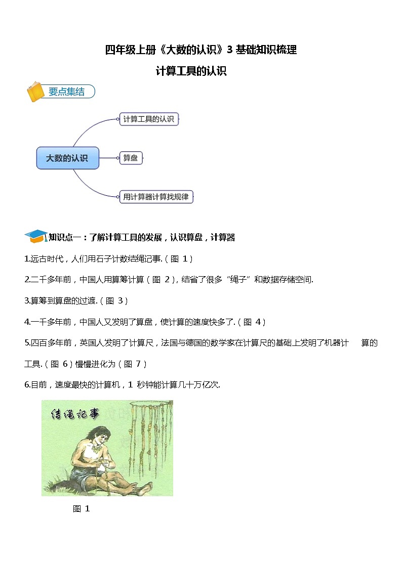 人教版数学四年级上册《大数的认识》3 基础知识点梳理01