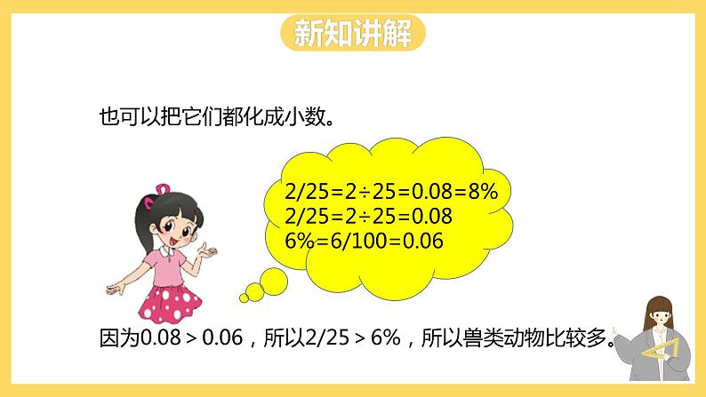 冀教版数学六上 3.2百分数与分数的互化 课件+教案06