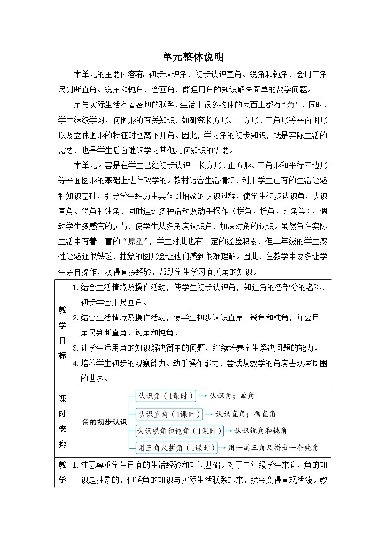 2023年新人教版二年级数学精品同步课件第三单元第一课时 认识角01