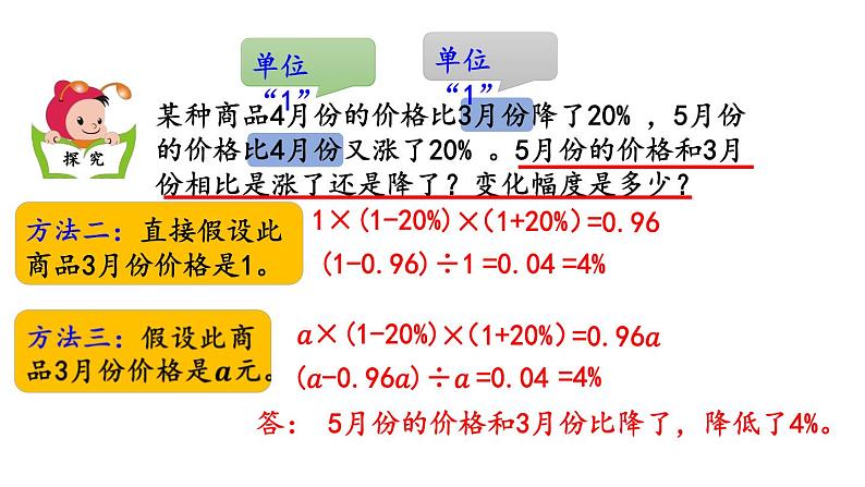小学数学人教版六年级上册6.6 求比一个数多(或少)百分之几的数是多少教学课件(2023秋)08