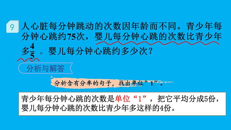 小学数学人教版六年级上册1.10 求比一个数多(或少)几分之几的数是多少的问题教学课件(2023秋)第5页
