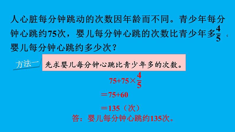 小学数学人教版六年级上册1.10 求比一个数多(或少)几分之几的数是多少的问题教学课件(2023秋)第7页