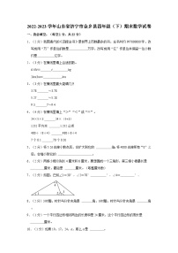 2022-2023学年山东省济宁市金乡县四年级下学期期末数学试卷（含解析）