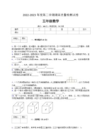 人教版数学五年级下册期末质量检查试卷（5）