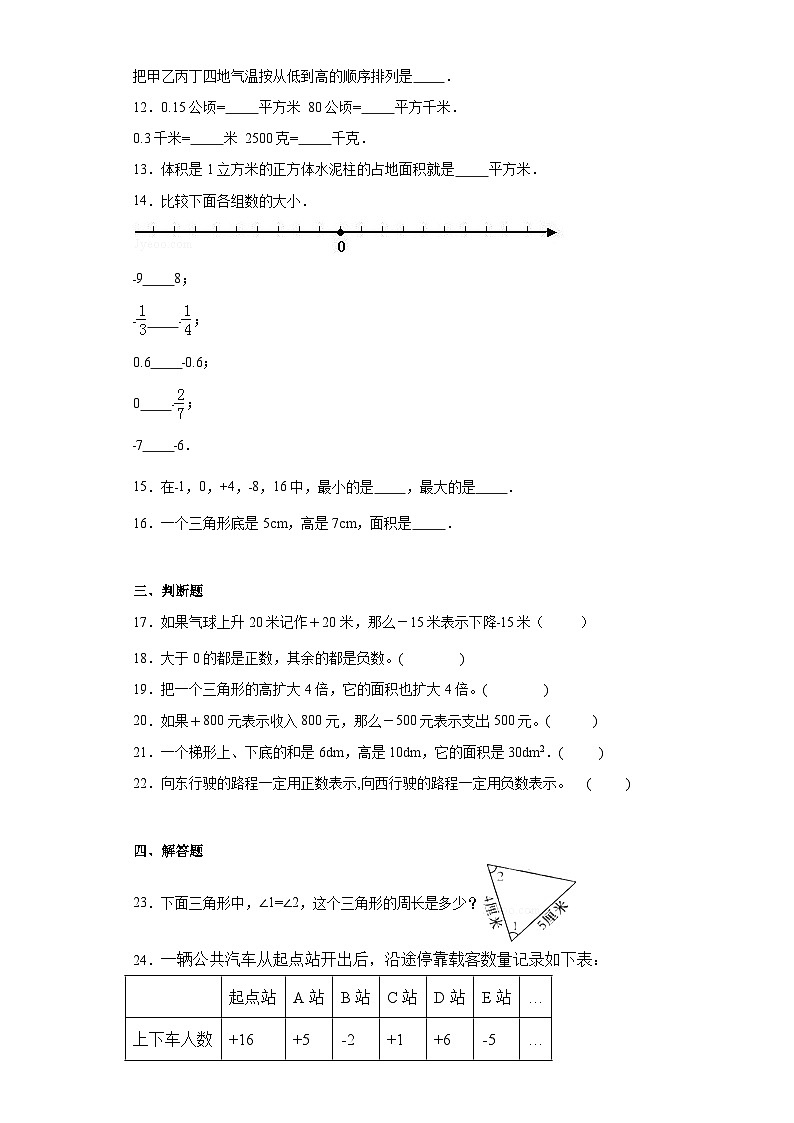 第一二单元月考综合测试(月考)苏教版五年级上册数学+第2页