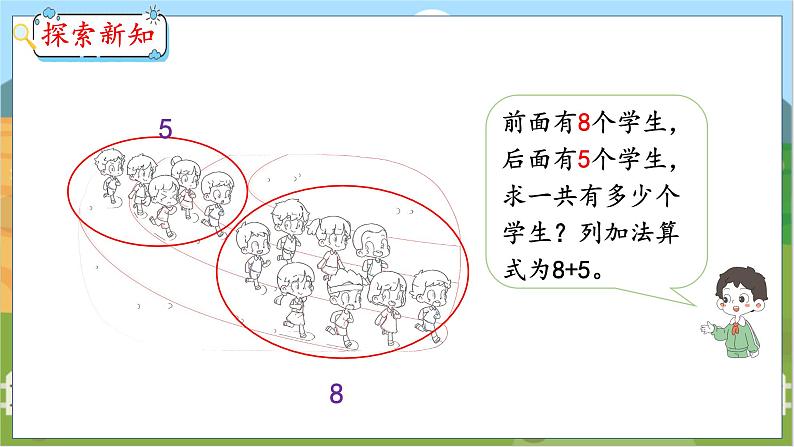 8.2 8、7、6加几(1) 人教数学一年级上册【教学课件】06