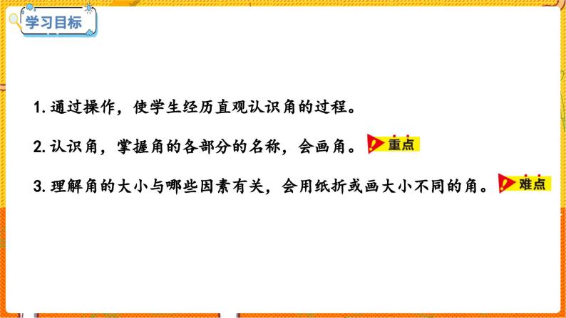 数学冀教二（上）第4单元：角的认识 课时1 认识角 教学课件02