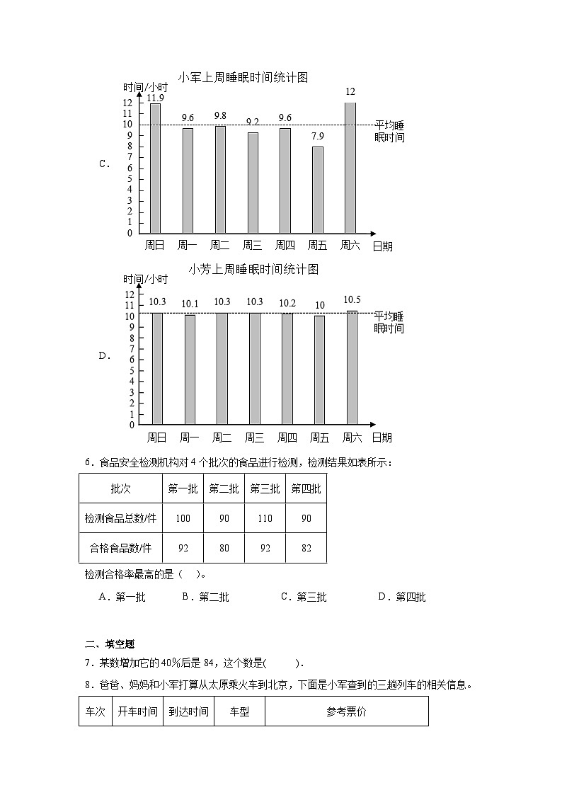 互联网的普及随堂练习-苏教版数学六年级上册03