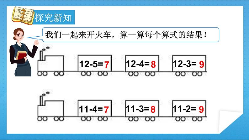 人教版小学数学一年级下册 第4课时 十几减5、4、3、2 课件第6页