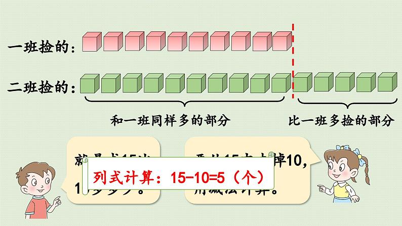 信息窗3 第1课时 比多比少问题的解决课件PPT第8页