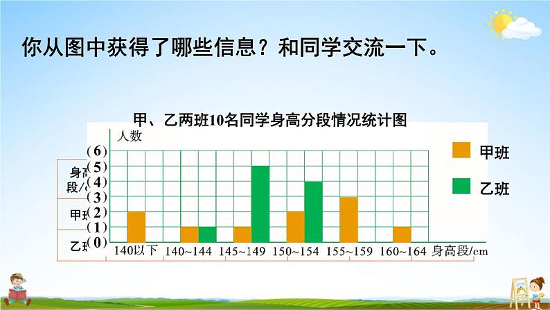 北师大版数学六年级上册《五 数据处理 第5课时 身高的变化(2)》课堂教学课件PPT公开课第8页
