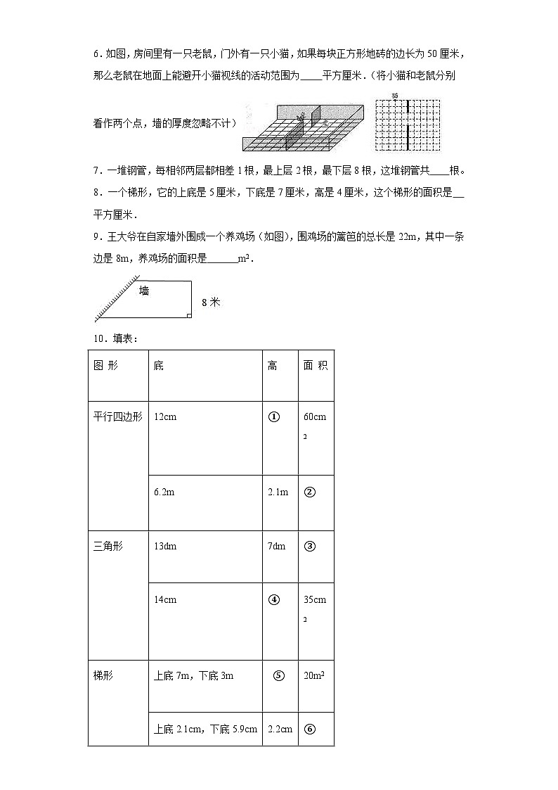 6.3梯形的面积巩固提升练-人教版数学五年级上册第2页