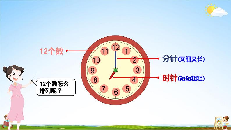 北师大版数学一年级上册《八 认识钟表 小明的一天》课堂教学课件PPT公开课第4页
