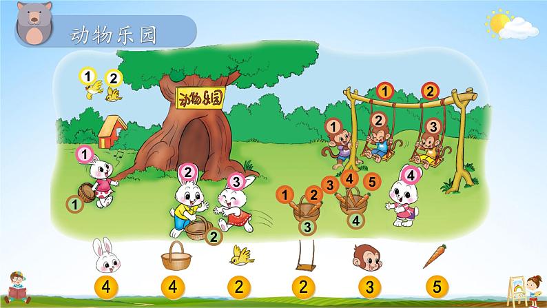 北师大版数学一年级上册《一 生活中的数 第8课时 动物乐园》课堂教学课件PPT公开课02