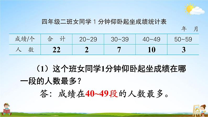 苏教版四年级数学上册《四 统计表与条形统计图(一)练习七》课堂教学课件PPT公开课第7页