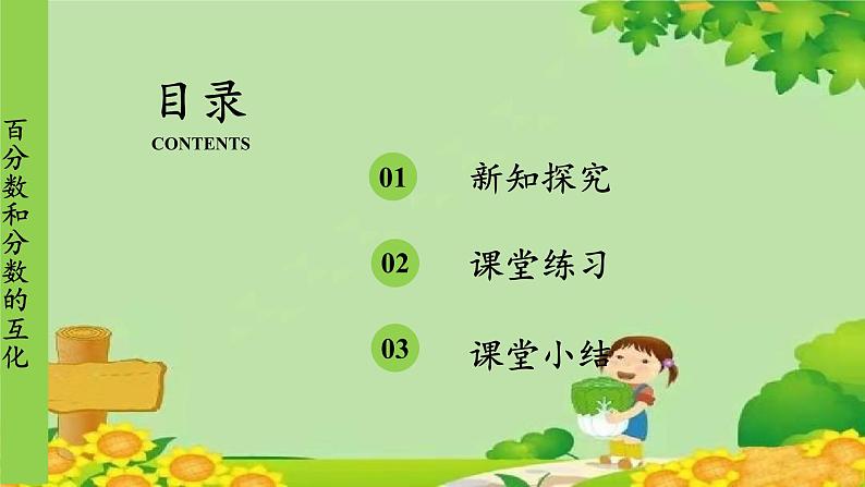 冀教版数学六年级上册 第3单元 百分数-第2课时 百分数和分数的互化课件02