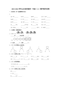 山东省肥城市2023-2024学年一年级上学期期中数学试卷