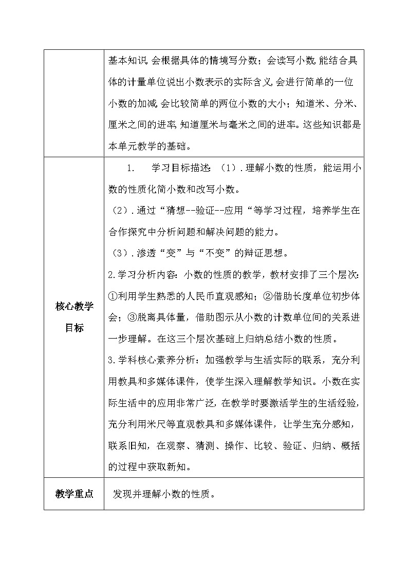 【核心素养】人教版小学数学四年级下册4.4 小数的性质 课件+教案+导学案(含教学反思)02