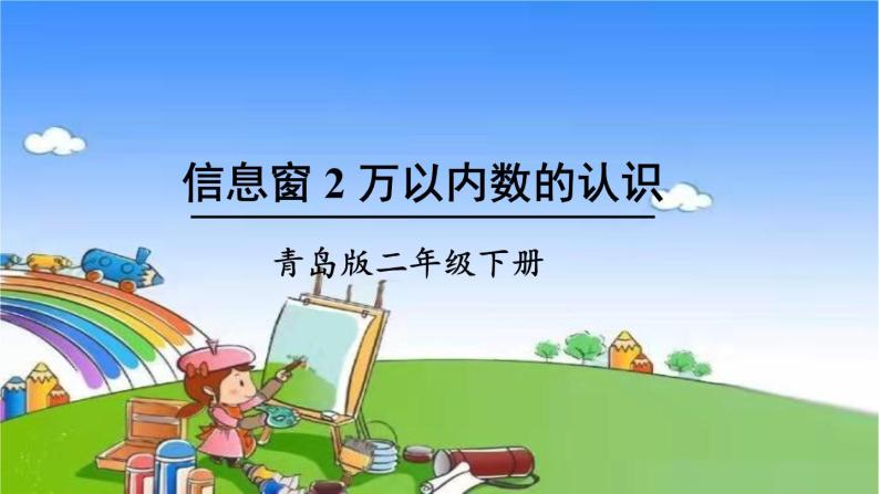 青岛版（六三制）数学二年级下册 二 游览北京——万以内数的认识 2 万以内数的认识课件01