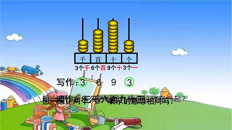 青岛版(六三制)数学二年级下册 二 游览北京——万以内数的认识 2 万以内数的认识课件04
