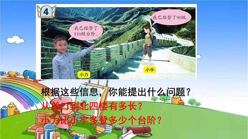 青岛版(六三制)数学二年级下册 二 游览北京——万以内数的认识 4 整百、整千数加减法课件03