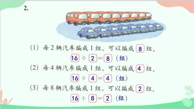 北师大版数学二年级上册 七  分一分与除法-练习五课件03