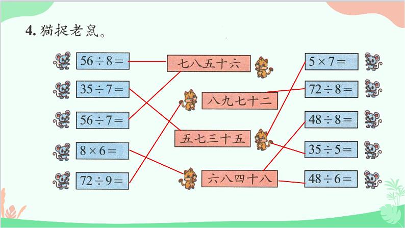 北师大版数学二年级上册 九 除法-练习七课件第6页