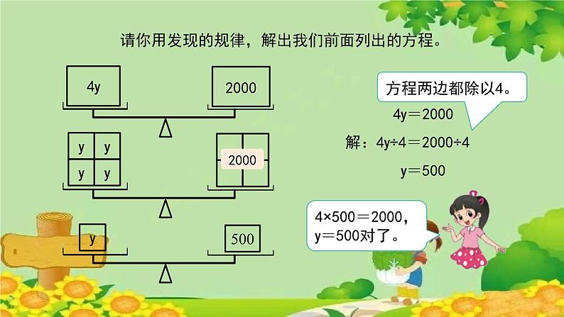 北师大版数学四年级下册 5.5《《解方程(二)》课件05