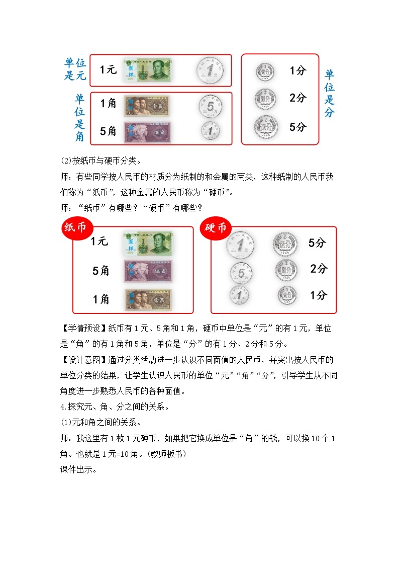 人教版数学一下5.1《认识人民币（1）》课件+教学设计+同步练习03