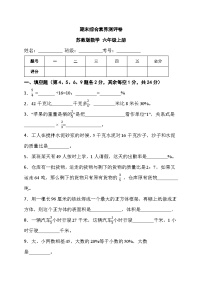 期末综合素养测评卷（试题）-六年级上册数学苏教版