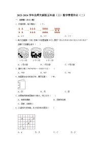 寒假作业（二）（作业）北师大版五年级上册数学（含答案解析）