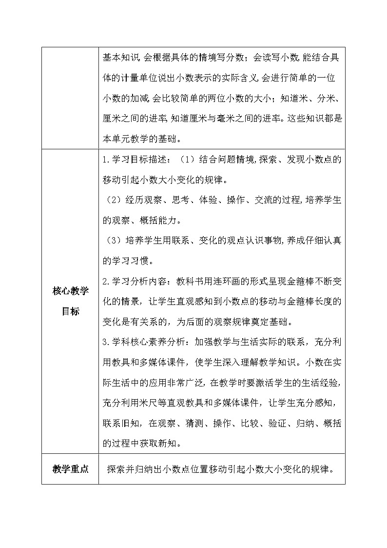 【核心素养】人教版小学数学四年级下册4.7 小数点移动引起小数大小变化的规律(1) 课件+教案+导学案(含教学反思)02