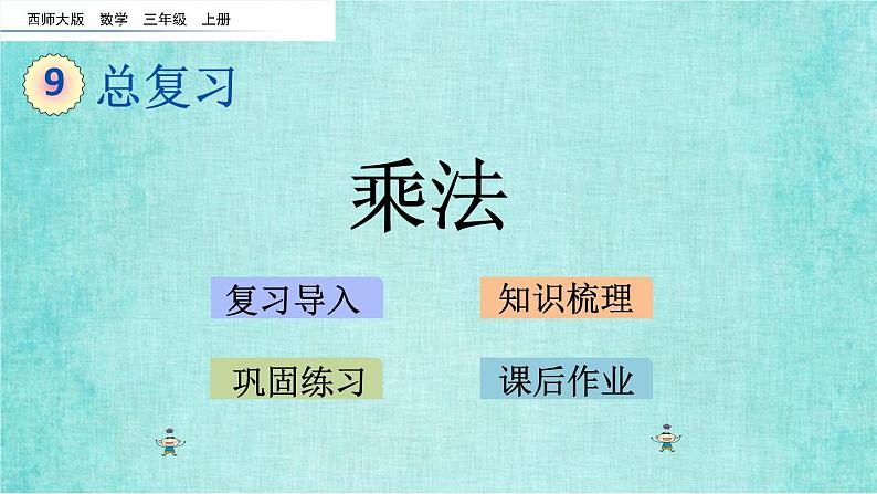 西师大版数学三年级上册课件教学第九单元总复习9.2乘法第1页