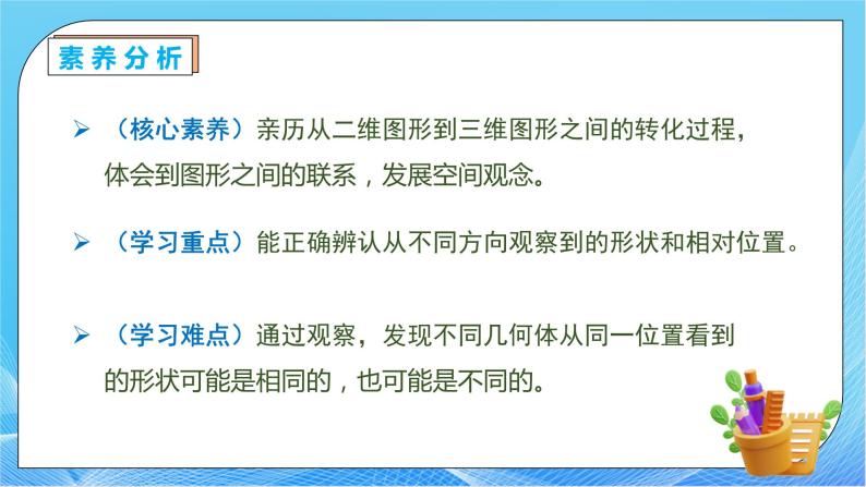 【核心素养】人教数学四下-2.2 从同一位置观察不同物体的形状（课件+教案+学案+作业）05